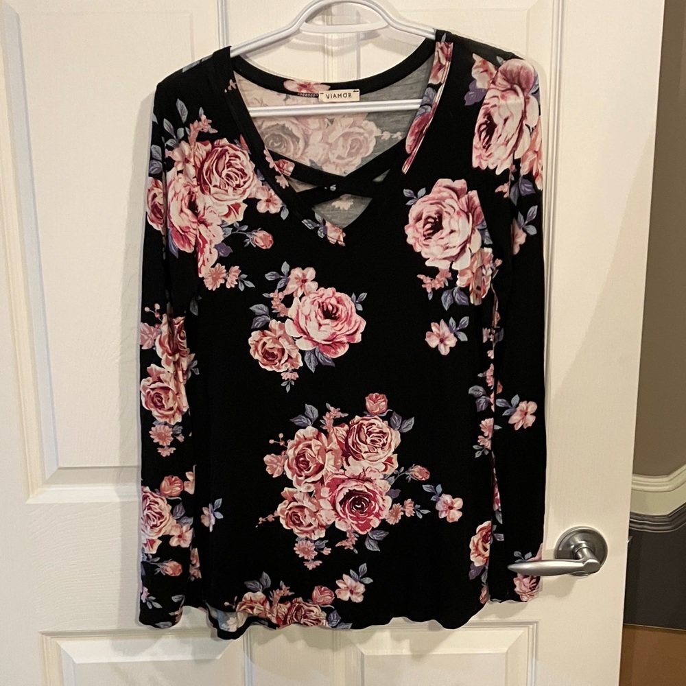 3/$15-womens floral top
